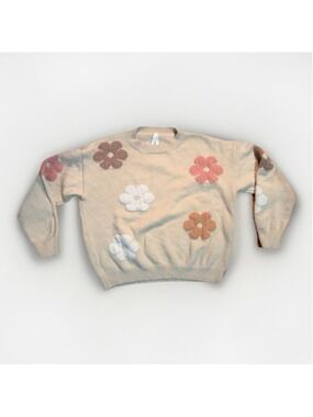 Dreamers By Debut Daisy Floral Knit Sweater - Medium 🌸